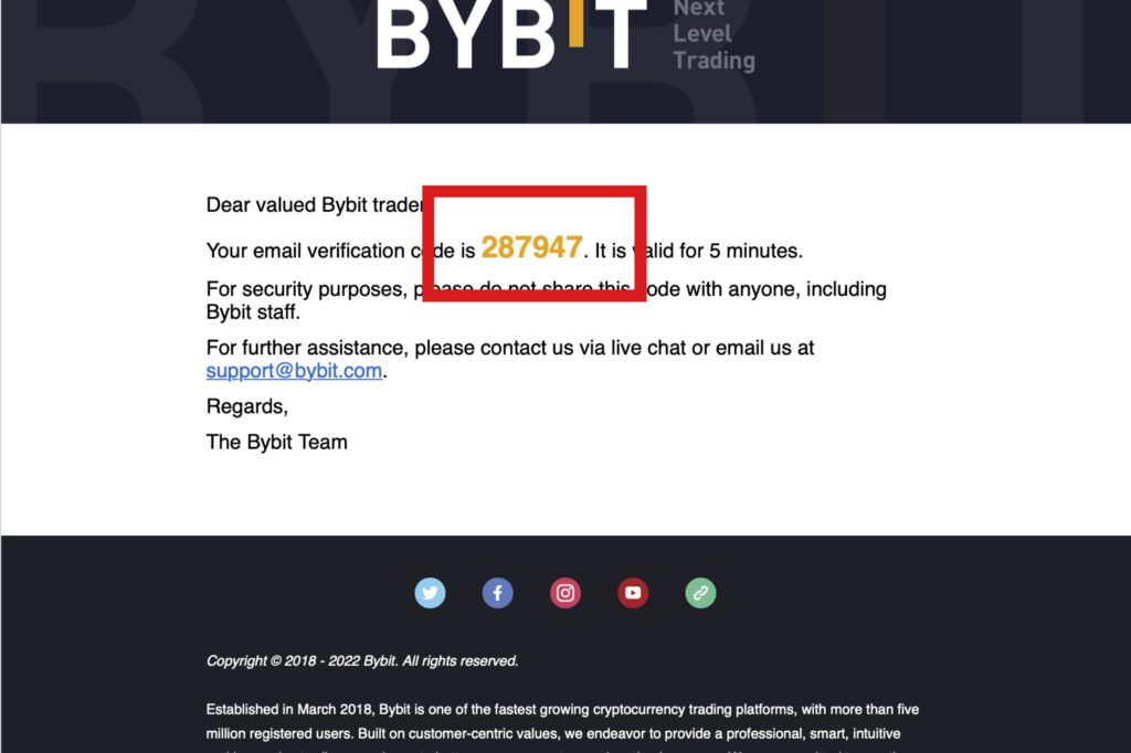 Bybit(バイビット)の口座開設手順5